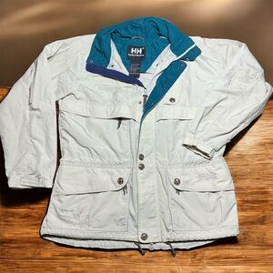 Helly Hansen  Adult Mens Full Zip Jacket Beige Longsleeve Pockets Size Small